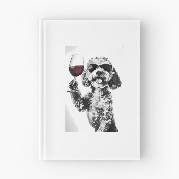 Item preview, Cockapoo Dog Drinking Red Wine  Wearing Sunglasses designed and sold by uyndonG-rey.