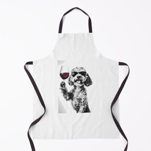 Item preview, Cockapoo Dog Drinking Red Wine Wearing Sunglasses designed and sold by uyndonG-rey.