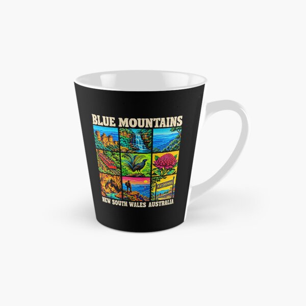 Item preview, Blue Mountains Australia Retro Travel Three Sisters Katoomba Waratah Lyrebird New South Wales designed and sold by Yellowriversss.