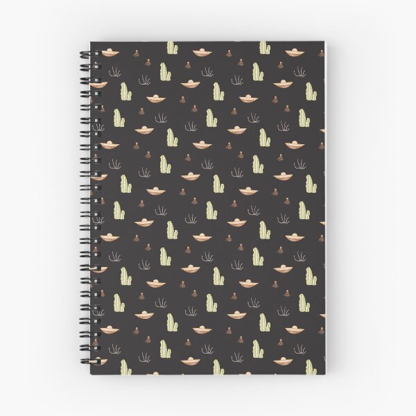 Item preview, Cute Watercolor Sombrero and Cactus Charcoal Black Pattern designed and sold by svitlaarty.