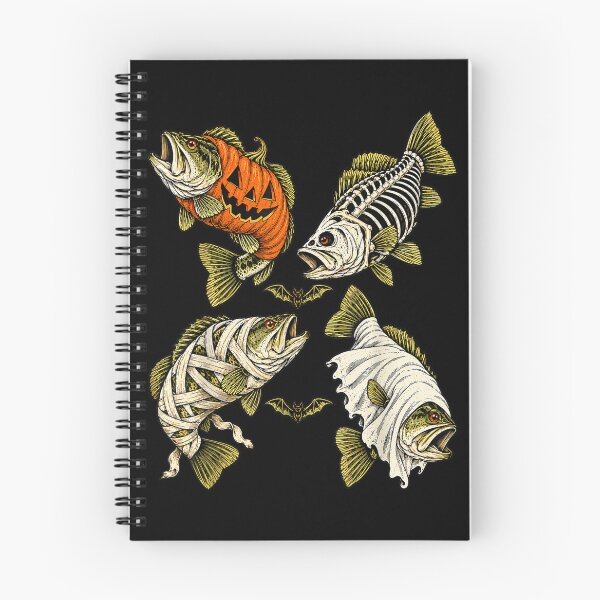 Item preview, Halloween Fish Ghost Pumpkin Skeleton Mummy Fishing designed and sold by TaraxDoolittle.