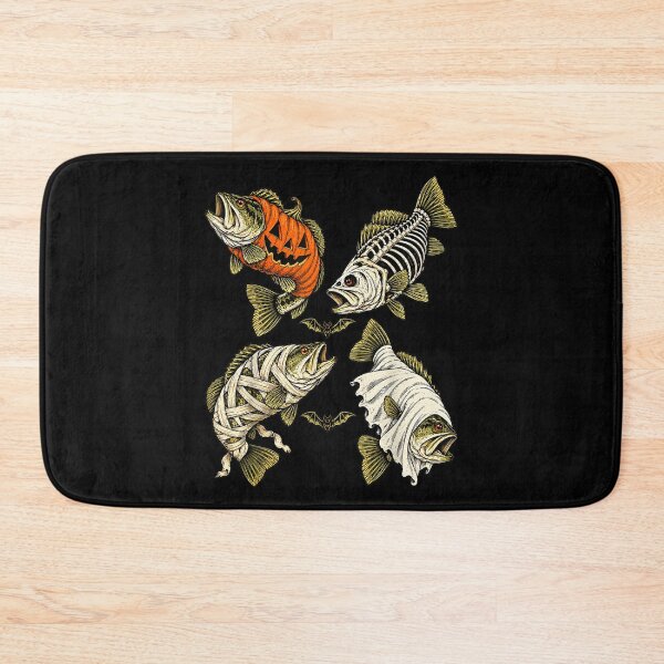 Item preview, Halloween Fish Ghost Pumpkin Skeleton Mummy Fishing designed and sold by TaraxDoolittle.