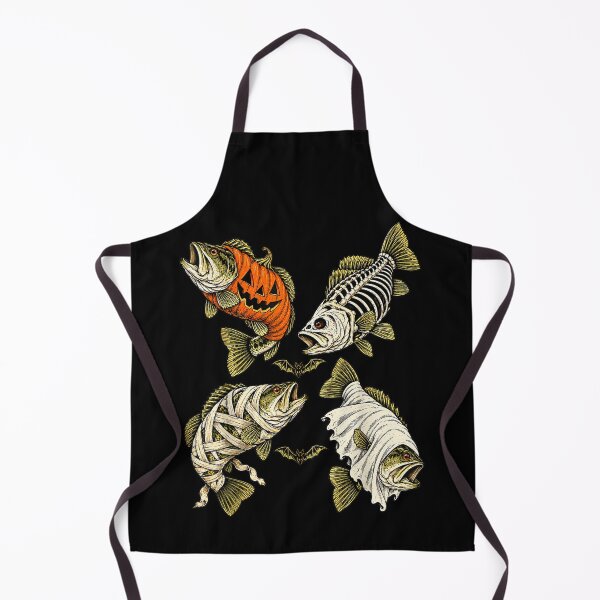 Item preview, Halloween Fish Ghost Pumpkin Skeleton Mummy Fishing designed and sold by TaraxDoolittle.