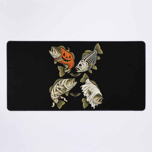 Item preview, Halloween Fish Ghost Pumpkin Skeleton Mummy Fishing designed and sold by TaraxDoolittle.