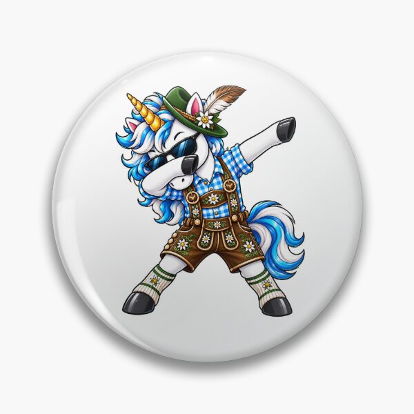 Artikelvorschau, Dabbing Einhorn Lederhose Blau Trachtenersatz entworfen und verkauft von Radixbarny.