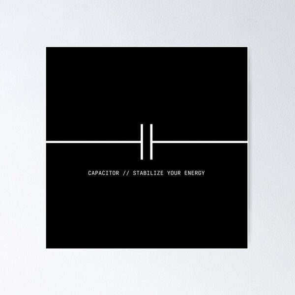 Item preview, Minimalist Capacitor Circuit Balance Tech Graphic T-Shirt designed and sold by BeardWave.