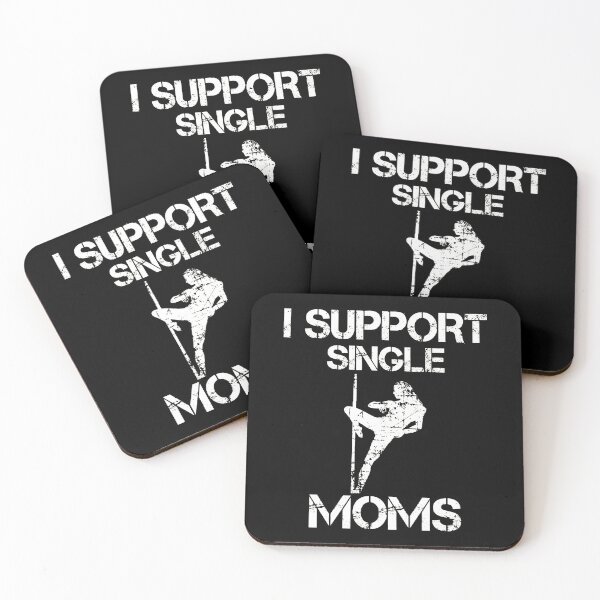 Item preview, I Support Single Moms Distressed Pole Dance designed and sold by Hommatewel.