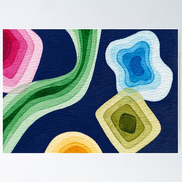 Item preview, feelings – Layered Abstract Watercolor & Gouache designed and sold by DaydreamDept..
