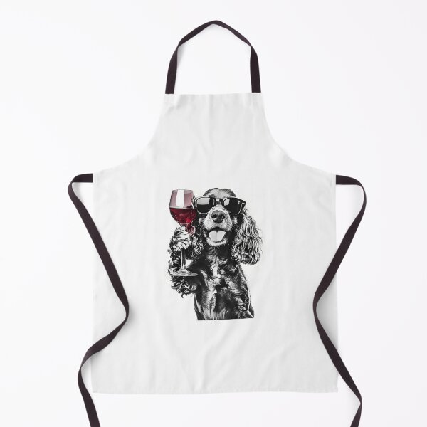 Item preview, Cocker Spaniel Dog Drinking Red Wine Wearing Sunglasses designed and sold by uyndonG-rey.