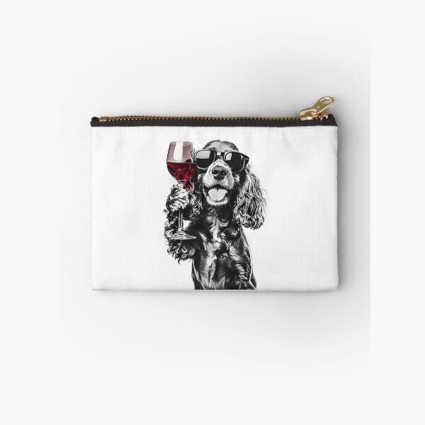 Item preview, Cocker Spaniel Dog Drinking Red Wine  Wearing Sunglasses designed and sold by uyndonG-rey.