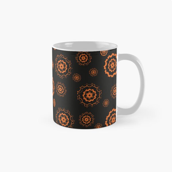 Item preview, Snowflakes Pattern 2 - Halloween Orange and Black designed and sold by Daniel Bevis Design.