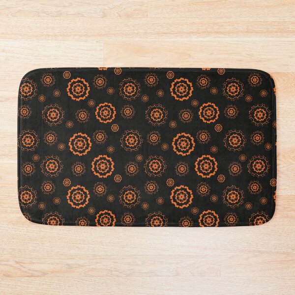 Item preview, Snowflakes Pattern 2 - Halloween Orange and Black designed and sold by Daniel Bevis Design.