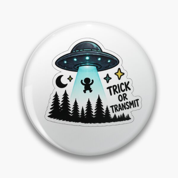 Item preview, Trick or Transmit – Retro Sci-Fi Halloween designed and sold by L.A.T Universe.