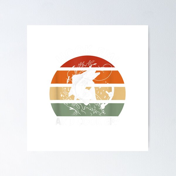 Item preview, Hook Em And Cook Em Fishing T-Shirt designed and sold by viinnzArt.