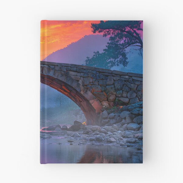 Item preview, Mesmerizing Sunset on a Serene Stone Bridge designed and sold by Artessie.
