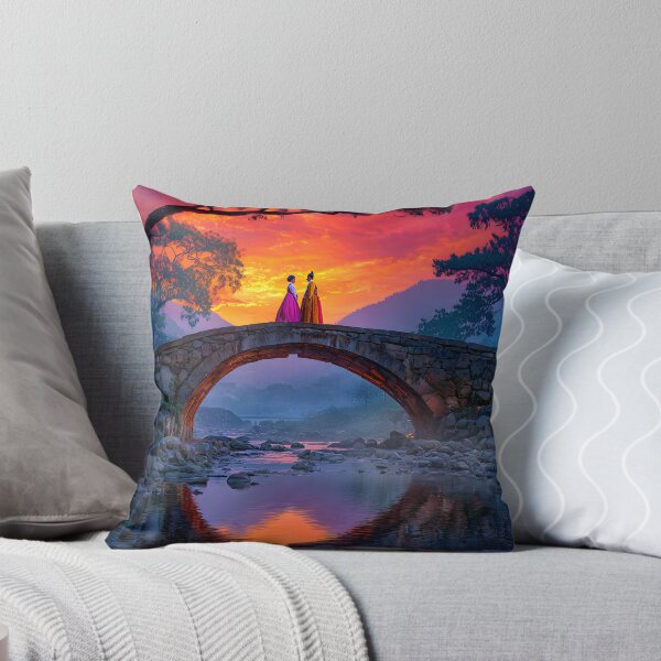 Item preview, Mesmerizing Sunset on a Serene Stone Bridge designed and sold by Artessie.