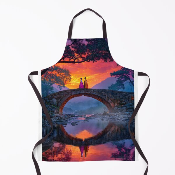 Item preview, Mesmerizing Sunset on a Serene Stone Bridge designed and sold by Artessie.