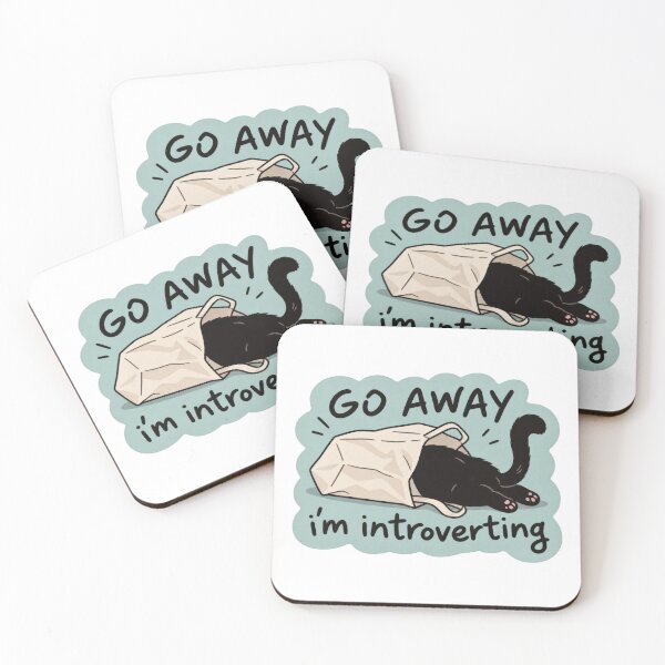 Item preview, Go Away I’m Introverting – Funny Introvert Cat designed and sold by H-Tsvetkova.