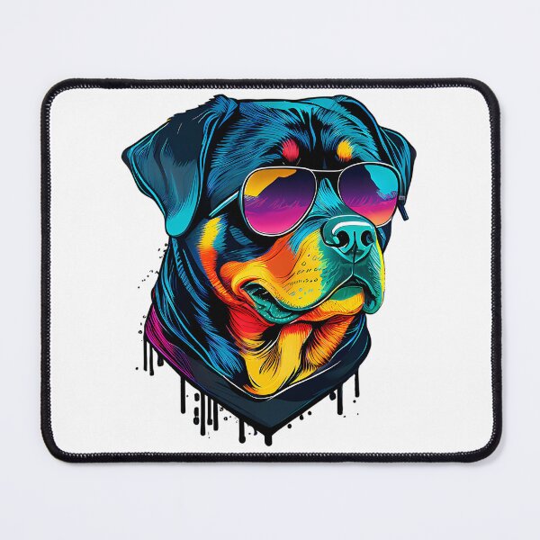 Item preview, Colorful Kawaii Cool Puppy Dog Rottweiler Wearing Sunglasses designed and sold by uyndonG-rey.