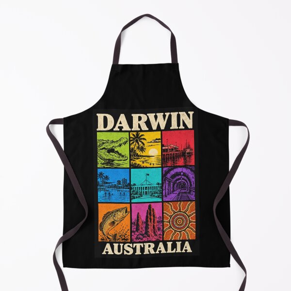 Item preview, Darwin Northern Territory Retro Travel Crocodile Mindil Beach Barramundi Australia designed and sold by Yellowriversss.