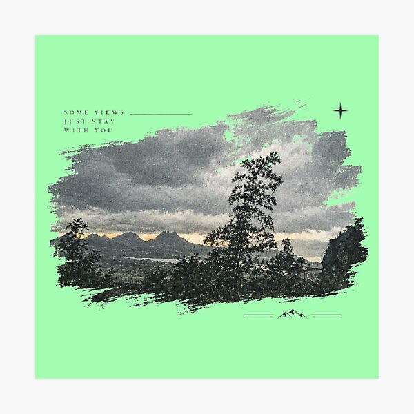 Item preview, Some Views Just Stay With You – Vintage Mountain Landscape Travel Design designed and sold by EdgeSphere.