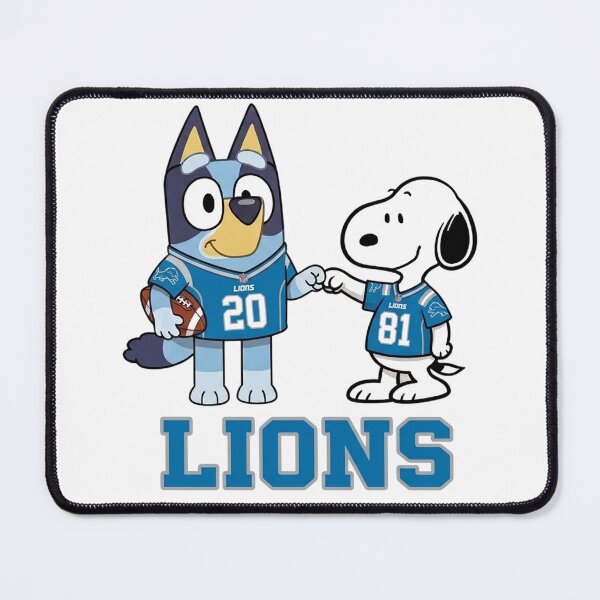 Item preview,  Bluey And Snoopy Detroit Football Buddies designed and sold by DamianRoy88.