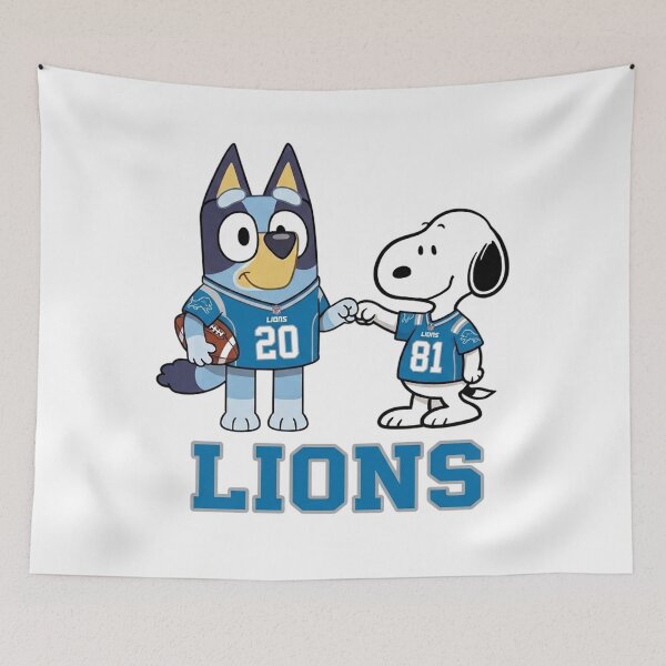 Item preview, Bluey And Snoopy Detroit Football Buddies designed and sold by DamianRoy88.