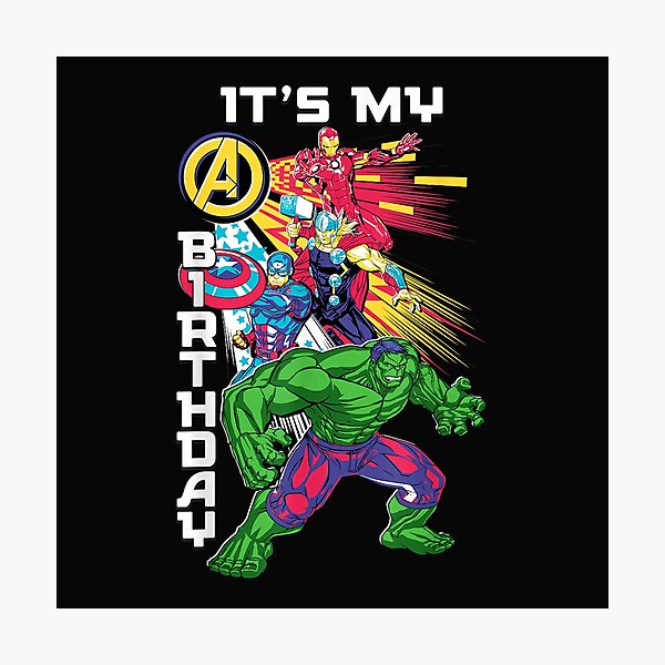 Item preview, Marvelzz Super Heroes Avengersss Team & Logo It’s My Birthday designed and sold by deepbsimran.