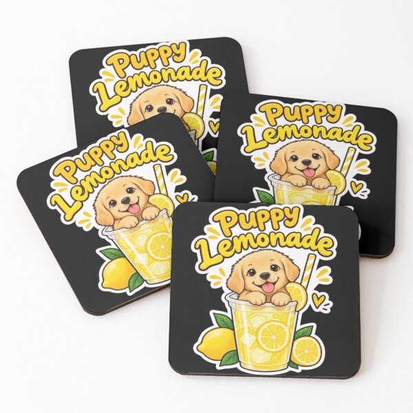 Item preview, Cute Puppy Lemonade – Adorable Dog Drinking Lemonade Summer Sticker designed and sold by trendydesign422.