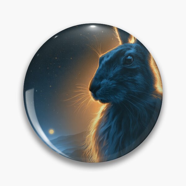 Item preview, Mystical Night Hare Moonlit Rabbit Fantasy Art designed and sold by NicolasGlowArt.