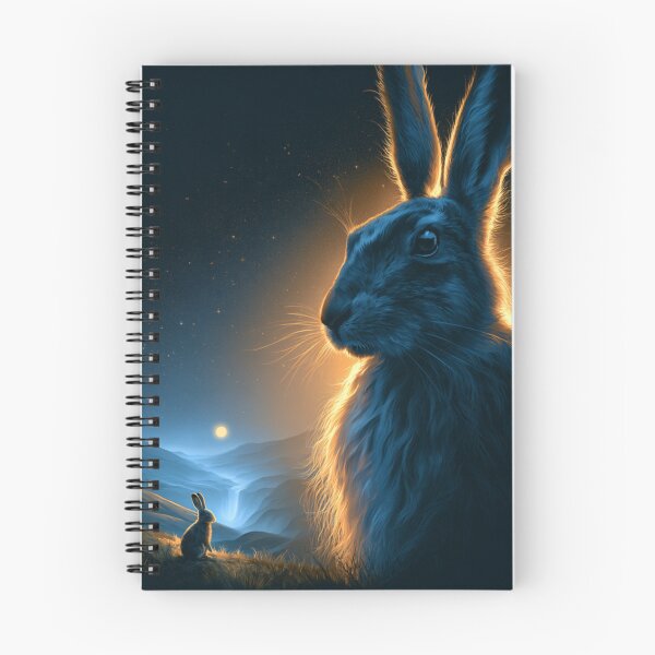 Item preview, Mystical Night Hare Moonlit Rabbit Fantasy Art designed and sold by NicolasGlowArt.