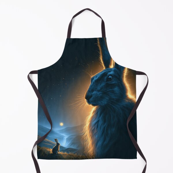 Item preview, Mystical Night Hare Moonlit Rabbit Fantasy Art designed and sold by NicolasGlowArt.