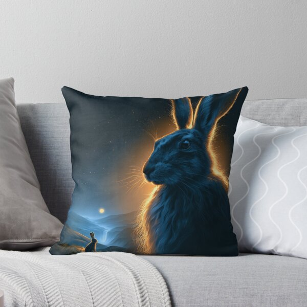 Item preview, Mystical Night Hare Moonlit Rabbit Fantasy Art designed and sold by NicolasGlowArt.
