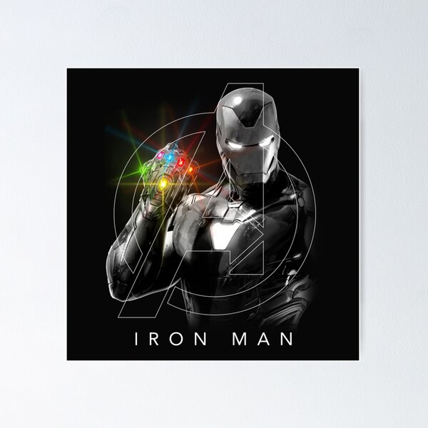 Item preview, Marvelzz Avengersss Endgame Glowing Stones Logo Overlay Portrait designed and sold by deepbsimran.