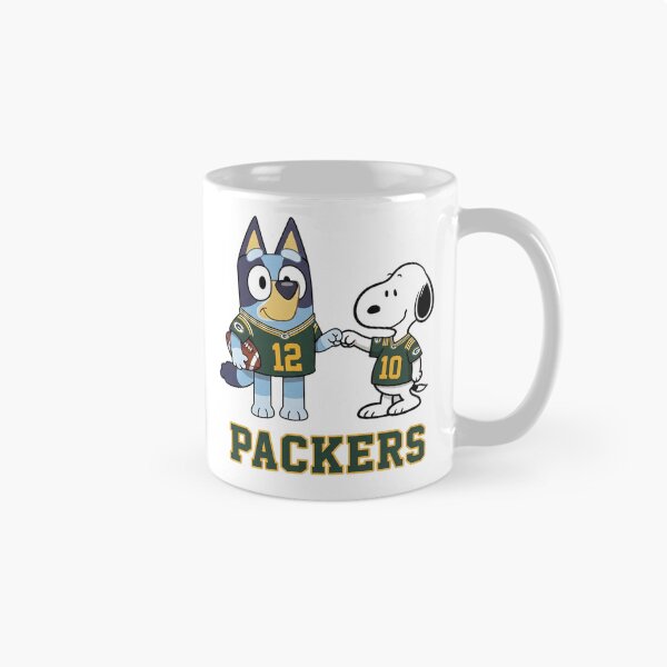 Item preview, Bluey And Snoopy Green Bay Football Buddies designed and sold by DamianRoy88.