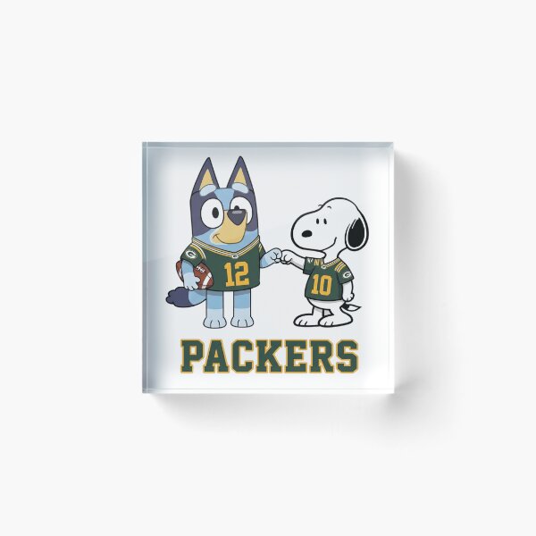 Item preview, Bluey And Snoopy Green Bay Football Buddies designed and sold by DamianRoy88.