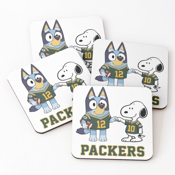 Item preview, Bluey And Snoopy Green Bay Football Buddies designed and sold by DamianRoy88.