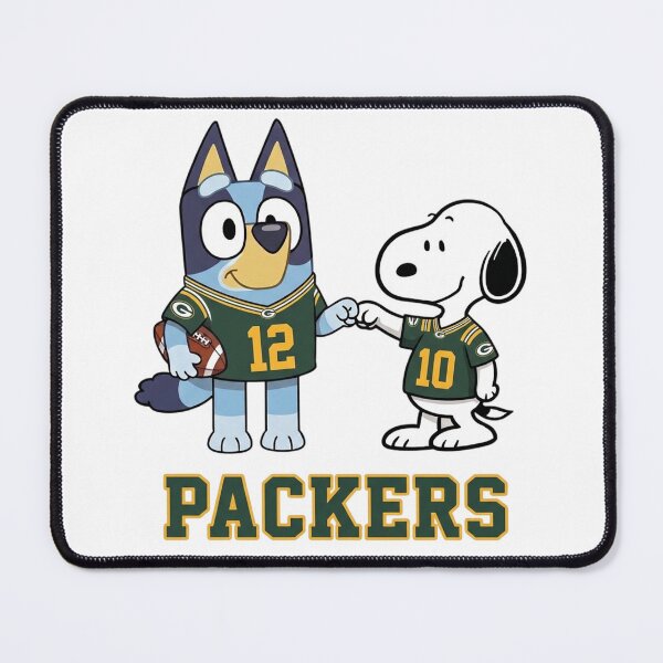 Item preview, Bluey And Snoopy Green Bay Football Buddies designed and sold by DamianRoy88.
