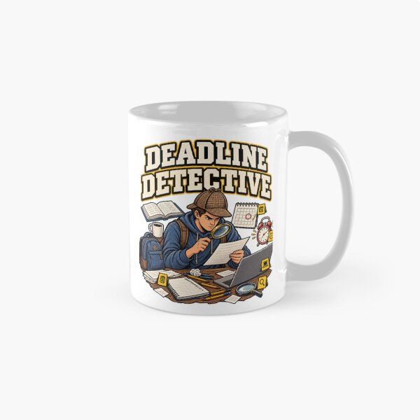 Item preview, Deadline Detective – Funny College Student Study Humor designed and sold by Print-Mingle01.