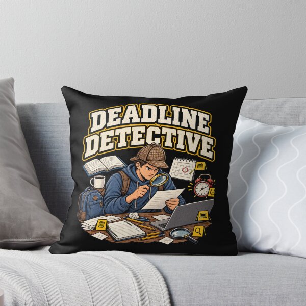 Item preview, Deadline Detective – Funny College Student Study Humor designed and sold by Print-Mingle01.