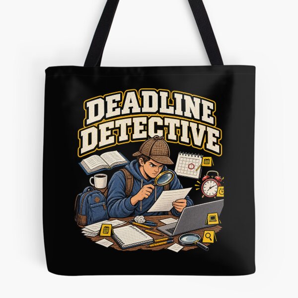 Item preview, Deadline Detective – Funny College Student Study Humor designed and sold by Print-Mingle01.