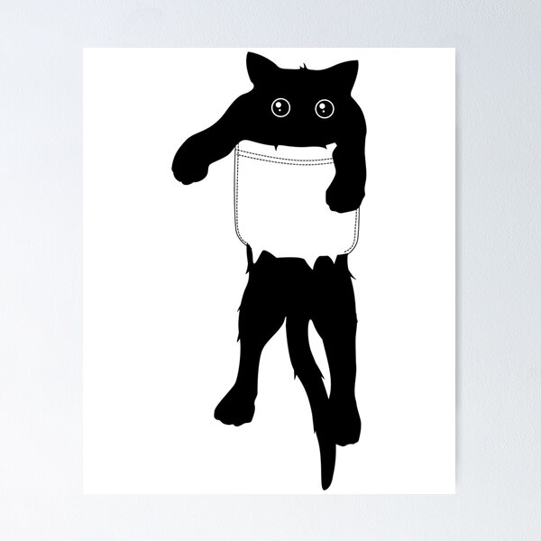 Item preview, Hang Loose Black Cat Pocket designed and sold by Johnny9p.