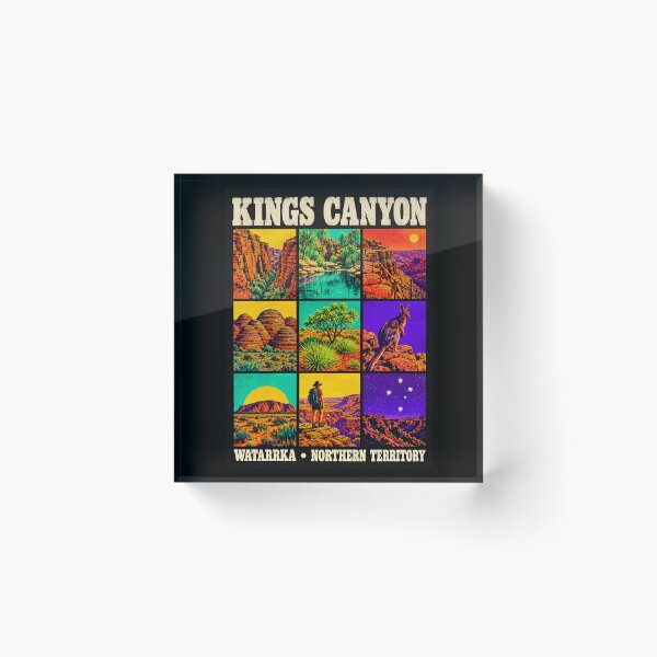 Item preview, Kings Canyon Watarrka National Park Retro Travel Lost City Wallaby Northern Territory Red Centre designed and sold by Yellowriversss.