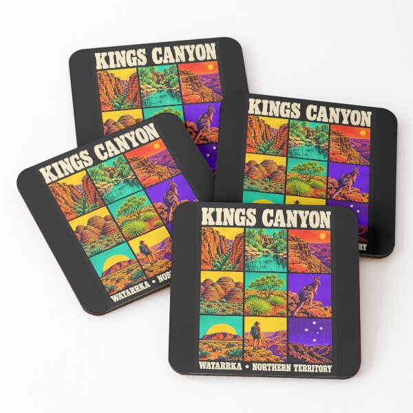 Item preview, Kings Canyon Watarrka National Park Retro Travel Lost City Wallaby Northern Territory Red Centre designed and sold by Yellowriversss.