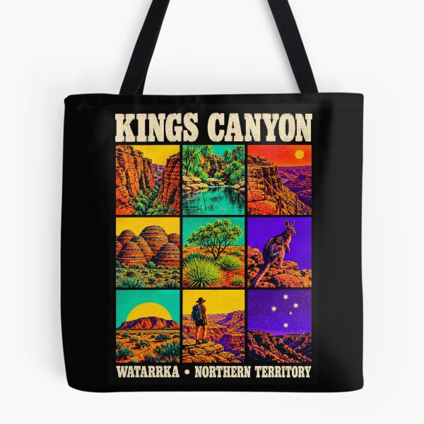 Item preview, Kings Canyon Watarrka National Park Retro Travel Lost City Wallaby Northern Territory Red Centre designed and sold by Yellowriversss.