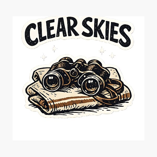 Item preview, Clear Skies Stargazing Binoculars Astronomy T-Shirt designed and sold by Naviora.