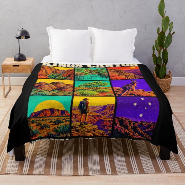 Item preview, Kings Canyon Watarrka National Park Retro Travel Lost City Wallaby Northern Territory Red Centre designed and sold by Yellowriversss.