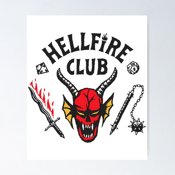 Aperçu de l'œuvre Logo du Hellfire Club de Stranger Things 4 créée et vendue par 16yoTalent.
