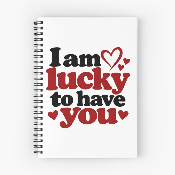Item preview, I Am Lucky to Have You – Romantic Love Heart Typography designed and sold by Lovestickerco.