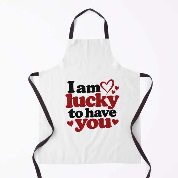 Item preview, I Am Lucky to Have You – Romantic Love Heart Typography designed and sold by Lovestickerco.